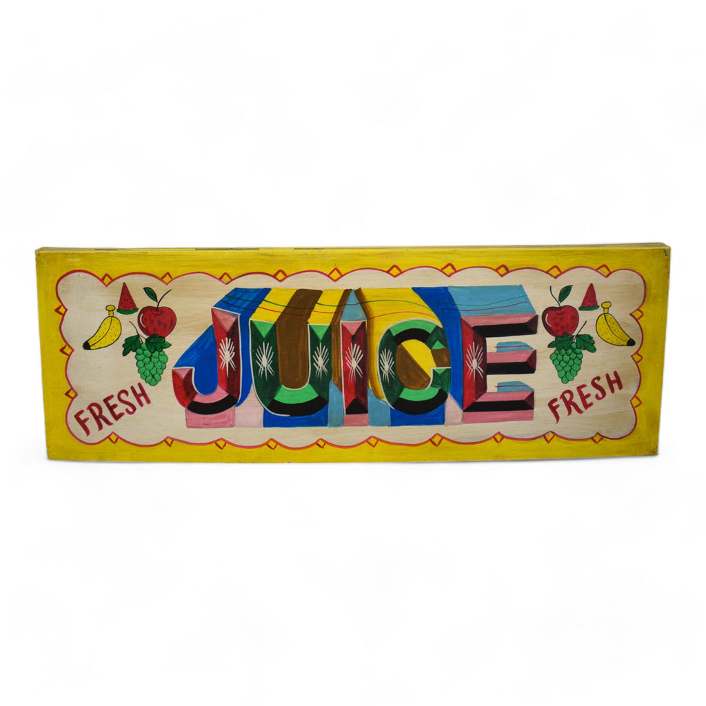 MILL-1169/2 Metal Hand Painted Metal 'Juice' Sign C36 – MILLWARDS B2B
